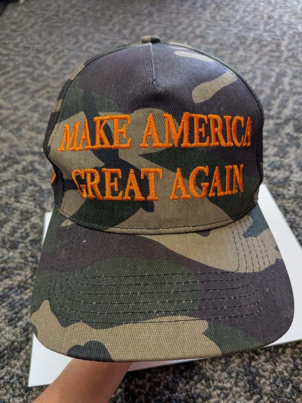 Donald Trump Make America Great Again MAGA 45-47 Camo Baseball Cap